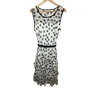 Chadwick's of Boston Polka Dot Dress‎ Black & White Size 8 | Vintage 50s Vibe